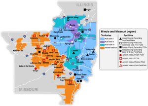Ameren provides energy to customers in Illinois and Missouri